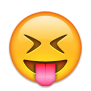 Tongue Out Emoji PNG 180x180 :Tongue-Out-Emoji-PN